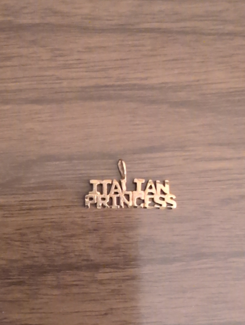 Italian Princess Gold Necklace Charm